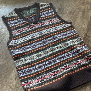 JCrew Men's Multicolor Patterned Sweater Vest